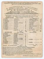 ‘All England Eleven v. United [England] Eleven’ 1863. Early original double sided scorecard for the match played at Lord’s for the benefit of the Cricketers’ Fund, 25th & 26th May 1863. The United Eleven batted first and were dismissed for 109, Jackson ta