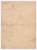 &lsquo;Eleven of All England versus Twenty-Two of Hull and District&rsquo; 1863. Early original single sided scorecard for the match played at Hull, 7th- 9th September 1863, showing the scores at the completion of the match on the third day, All England having just w - 2