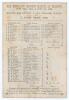 &lsquo;All England Cricket Match at Malton. Malton and District v. All England Eleven&rsquo; 1868. Early original single sided scorecard for the match played at Old Malton Road, Malton (Yorkshire), 29th June- 1st July 1868. The All England XI batted first and made 26
