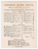 &lsquo;The [Cambridge University] Freshmen&rsquo;s Match&rsquo; 1880. Ivo Bligh&rsquo;s XI v. A.D. Steel&rsquo;s XI. Small original single sided scorecard with complete printed scores for the match played at Fenner&rsquo;s, 26th & 27th April 1880. A.G. Steel&rsquo;s XI batted first scoring 106 (R