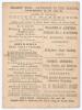 &lsquo;Canterbury Grand Cricket Week. Thirteen of Kent v. Eleven of All England&rsquo; 1880. Early original double sided scorecard with incomplete printed scores for the match played at Canterbury, 2nd- 4th August 1880. The scorecard shows the completed first innings - 2