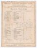 &lsquo;Surrey v. Australians&rsquo; 1884. Early original double sided scorecard with printed scores complete to the end of the first day&rsquo;s play for the tour match played at Kennington Oval, 19th & 20th May 1884. The scorecard shows Surrey doing well to restrict the A
