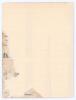 &lsquo;England v. Australia&rsquo; 1884. Early official double sided scorecard with incomplete printed and handwritten scores for the third (final) Test match played at Kennington Oval, 11th- 13th August 1884. In an incredible match Australia batted first and posted - 2
