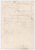 Australian tour to England 1888. &lsquo;Grand Cricket Match. Australians v. Shaw & Shrewsbury&rsquo;s XI&rsquo; 1888. Early original single sided scorecard for the match played at Old Trafford, 13th- 15th September 1888. The scorecard blank with teams listed for the start - 2