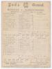 &lsquo;Middlesex v. Gloucestershire&rsquo; 1895. Early original double sided scorecard with complete printed and faintly written scores in pencil for the match played at Lord&rsquo;s, 30th May- 1st June 1895. In a match in which W.G. Grace achieved two significant mileston