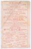 Australian tour to England 1890. &lsquo;Gloucestershire v. Australians&rsquo;. Early original double sided scorecard with complete printed scores to the end of the second day&rsquo;s play with additional handwritten scores in pencil, for the match played at the College Gro - 2