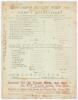 Australia tour to England 1893. &lsquo;Gravesend Cricket Week. Kent v. Australians&rsquo;. Early original double sided scorecard with incomplete printed and faintly handwritten scores in pencil for the match played at the Bat and Ball Ground, Gravesend, 22nd & 23rd J