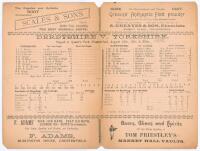 ‘Derbyshire v. Yorkshire’ 1898. Walter Sugg’s Benefit. Rare early original double sided folding scorecard with complete printed scores for the match played at Queen’s Park, Chesterfield, 18th- 20th August 1898. Yorkshire batted first and their openers Jac