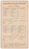 Australia tour to England 1905. &lsquo;England v. Australia&rsquo;. Fourth Test. Early original double sided scorecard with complete printed scores for the 4th Test at Old Trafford, 24th- 26th July 1905. Electing to bat first, England posted a strong 446, Stanley Jac