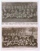 Rugby Union. South African tour to Europe 1906/07. Two original mono real photograph postcards of the Sprinkboks team depicted seated and standing in rows wearing rugby attire. Both postcards with printed titles and players&rsquo; names to borders. One Philco S