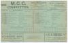 M.C.C. tour to South Africa 1909/10. South Africa v M.C.C. Third Test. Wanderers&rsquo; Club Grounds, Johannesburg, 26th February- 3rd March 1910. Very rare official folding scorecard for the 3rd Test. The scorecard features the printed title and advertising to