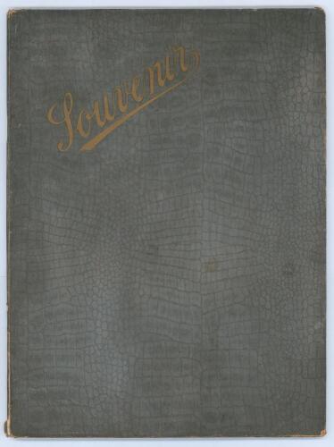 Arthur Morton. Derbyshire 1903-1926. &lsquo;Souvenir (of Arthur Morton&rsquo;s Benefit)&rsquo;. Printed and published by David S. Butler Ltd, Derby 1924. 16pp of photograph portraits of Derbyshire cricketers and advertisements, with a printed page insert appealing for memb