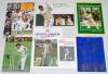 Signed and unsigned Benefit brochures 1950s-1980s. Six signed brochures including benefits for Brian Statham 1961 (plus another unsigned), Joel Garner 1986, Colin Dredge 1987, and Roland Butcher 1989, and testimonials for Brian Close 1976 and Richard Hadl - 2