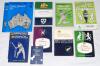 Cricket tour almanacks, booklets, programmes 1960s onwards. Six issues of the &lsquo;Rothmans Test Cricket Almanack&rsquo; for tours to England by Australia 1961, 1964, 1968, Pakistan 1962, West Indies 1963, and New Zealand to England 1965. Also tour booklets for Aus
