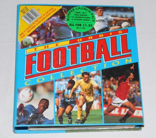 &lsquo;The Orbis Football Collection&rsquo;. Sticker collection and official binder published by &lsquo;Orbis&rsquo; 1990/91. Appears complete with all stickers. Includes over fifty signatures to stickers and pages throughout including Bruce Grobbelaar (2 signatures), Dave Beasa