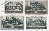 Swindon Town F.C. 1906/07-1912/13. Four original mono and real photograph postcards of Swindon Town teams depicted seated and standing in rows wearing football attire. Seasons are 1906/07 (Borough Press, Swindon), 1910/11 ‘Dubonnet Cup’ [Paris] winners 19