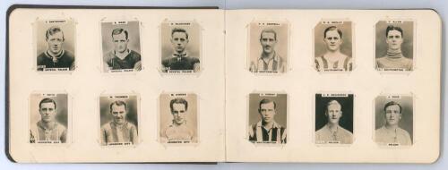 Pinnace Football trade cards 1920&rsquo;s autograph album containing a good collection of of over one hundred real photograph Pinnace cards, the majority small, five larger plus twenty five &lsquo;Pals New Football Series&rsquo; featuring teams of the day, plus additional 