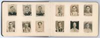 Pinnace Football trade cards 1920’s autograph album containing a good collection of of over one hundred real photograph Pinnace cards, the majority small, five larger plus twenty five ‘Pals New Football Series’ featuring teams of the day, plus additional 