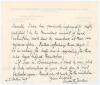 Douglas Robert Jardine. Oxford University, Surrey & England 1920-1934. Two page handwritten letter on ‘The Scottish Australian Company Limited’, London letterhead, in ink from Jardine to Leslie Deakins, Secretary of Warwickshire C.C.C., the letter dated 3 - 2