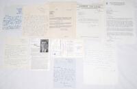 Warwickshire trialists 1950s-1980s. Eight letters, the majority from and/ or to Leslie Deakins, Secretary of Warwickshire C.C.C., relating to requests and invitations to attend trials etc. Correspondents include an invitation to Ken Higgs (Lancashire, Lei