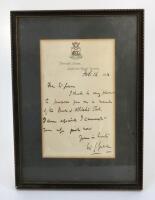 William Gilbert Grace. Gloucestershire & England. 1865-1908. One page handwritten letter on ‘Gloucestershire C.C.C.’ ‘Thrissell House, Bristol’ headed paper from Grace to a Mr Green agreeing to propose him to be a member of the Sports & Athletic Club. Nic