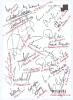 India Test cricketers 1955-2016. Twenty one signatures in blue ink of Indian Test cricketers, signed to Furama Singapore hotel headed note paper laid to black page. Signatures are B. Arjun, A.G. Milka Singh, C. Chauhan, L. Sivaramakrishnan, A. Chopra, K. - 2