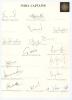 India Test captains 1961-2007. Page signed in ink by fifteen Indian Test captains, player’s name annotated in pencil below each signature. Signatures are S. Ganguly, M. Azharuddin, R. Dravid, B. Bedi, S. Gavaskar, C. Borde, Nawab of Pataudi jnr., Kapil De