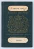 Sir Neville Cardus, cricket writer and journalist 1888-1975. Neville Cardus’s original blue passport with name to cover ‘Sir Neville Cardus C.B.E.’, passport number, name to first page, photograph and ink signature of Cardus with personal details ‘Profes