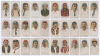 Wills’s Cigarettes ‘Cricketers’ 1896. W.D. & H.O. Wills, Bristol & London. Thirty unnumbered cigarette cards from the full set of fifty, with colour portraits of cricketers of the period, printed name and county to lower portion to front, and decorative f