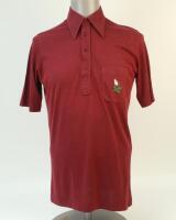 Phillip Carrick. Yorkshire 1970-1983. Maroon casual Yorkshire second XI polo shirt, by Lyle & Scott, worn by Carrick during the early 1970’s. Good condition