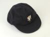 Somerset navy blue county 1st XI cricket cap with county emblem to front. The cap by Dege of Savile Row. Ownership unknown. Good condition. Previously sold by Vennett-Smith auctioneers in 2002