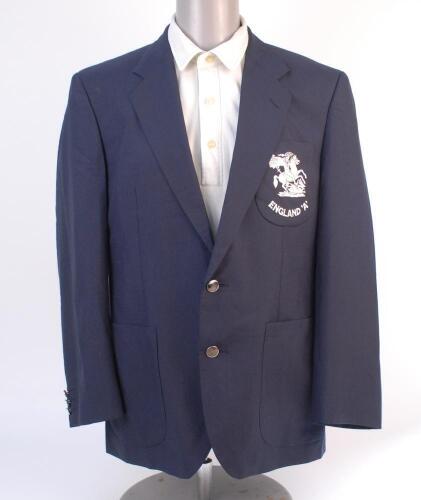 David Capel. Northamptonshire & England 1981-1998. England ‘A’ navy blue blazer, by Daks, worn by Capel during on the 1992/93 ‘A’ tour to Australia. Embroidered name ‘Capel’ to maker’s label. Previously sold at the David Capel Benefit Year auction and by 