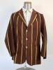 Hubert Ashton. Essex 1921-1939. The Hawks Club (Cambridge University) striped cricket blazer 1921. The maroon blazer, by J.T. Masters of Cambridge, with vertical yellow stripes, buttons with image of an hawk to each, was worn by Ashton. The Hawks Club, fo