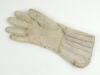 Wicket keeping gauntlet 1890’s. An early example of a single white kid leather wicket-keeping glove used in the period, made by Geo. G. Bussey & Co of Peckham. The right hand glove offered more protection to the wrists and improved ventilation. Some stain - 2