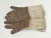 Wicket keeping gauntlets 1890’s. An early example of a of a pair of white kid leather wicket-keeping gloves used in the period, made by Geo. G. Bussey & Co of Peckham. These are similar to the previous gloves in their range except that these gloves have b - 2