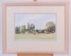 ‘Cricket on Abbey Field’. Original watercolour painting with an impressionism feel by Jeffy Salt. The painting depicts a country cricket match in progress with trees and church to background. Signed by Salt to lower right hand corner. Attractively mounted