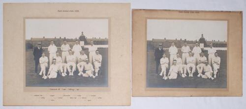 Yorkshire club team photographs 1919-1959. Two copies of team photographs of ‘York Cricket Club, 1925. Winners of East Riding Cup 1925’, including Sandy Jacques (Yorkshire 1927-1936). Both photographs measure 11.25”x9.25”, laid to photographer’s mounts, o