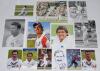 Essex county player photographs 1980s-2010s. A selection of thirty colour and mono press and copy photographs, player promotional cards etc. of Essex players. Thirteen are signed by the featured player. Signatures are Stuart Law, Derek Pringle, Graham Goo