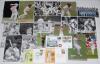 Northamptonshire county player photographs 1950s-2000s. A selection of twenty seven colour and mono press and copy photographs, photomontages, cuttings etc. of Northamptonshire players and one team photo. Eleven are signed by the featured player. Signatur - 2