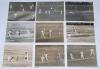 M.C.C. tour to Australia 1924/25. A selection of nine original mono press photographs of match action from the tour. Matches featured include v Victoria at Melbourne, 14th- 19th November 1924. Images depict the players rushing off the field for rain at th