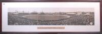 Australia v England, Sydney Cricket Ground 1901. Very large and impressive panoramic photograph of a packed Sydney Cricket Ground taken on the second day of the First Test match, 14th-16th December 1901. The photograph shows the match in progress with Art