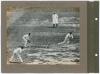 Triangular Test Tournament 1912. Two early mono photographs of action at Lord’s from the Triangular Test series. One of Australia v South Africa with the ink signature of South Africa captain, Frank Mitchell, on piece laid down, also Tommy Ward of South A - 2