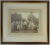 A.C. Maclaren’s Anglo-Australian Team 1901-02’. Large, early and very impressive photograph of Maclaren’s team in what appears to be a park in Adelaide. The team dressed mainly in tour boaters and tour ties, standing and seated in two rows with Maclaren t