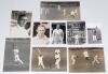 Cambridge University c.1920s. Selection of nine mono press photographs depicting players who have represented Cambridge University. Subjects include Cecil Bennett in batting action for Cambridge 1925. Arthur Judd hitting the boundary to reach his century 