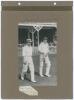 Gentlemen v Players, Scarborough 1913. Three early mono photographs laid back to back on two photograph album pages. One depicts F.L. Fane and M.C. Bird walking out to bat for the Gentlemen with signature in ink of Fane on piece laid down below. G.H. Hirs