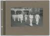 Gentlemen v Players, Scarborough 1913. Three early mono photographs laid back to back on two photograph album pages. One depicts F.L. Fane and M.C. Bird walking out to bat for the Gentlemen with signature in ink of Fane on piece laid down below. G.H. Hirs - 2