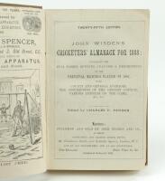 Wisden Cricketers’ Almanack 1888. 25th edition. Bound in brown boards, lacking original wrappers, with gilt titles to spine. Pages checked, complete. Trimming by the binder a little tight in places, odd minor faults otherwise in good condition