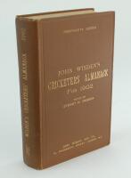 Wisden Cricketers’ Almanack 1902. 39th edition. Original hardback. Excellent condition with bright gilt titles to front board and spine paper. A rare early hardback edition