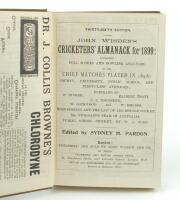 Wisden Cricketers’ Almanack 1899. 36th edition. Bound in brown boards, lacking original wrappers, with gilt titles to board and spine. Pages checked, complete. Trimming by the binder a little tight and irregular in places, odd minor faults otherwise in go