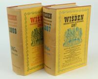 Wisden Cricketers’ Almanack 1967 and 1968. Original hardback editions with dustwrapper. Some age toning and minor wear to spine of dustwrappers otherwise in good/very good condition. Qty 2